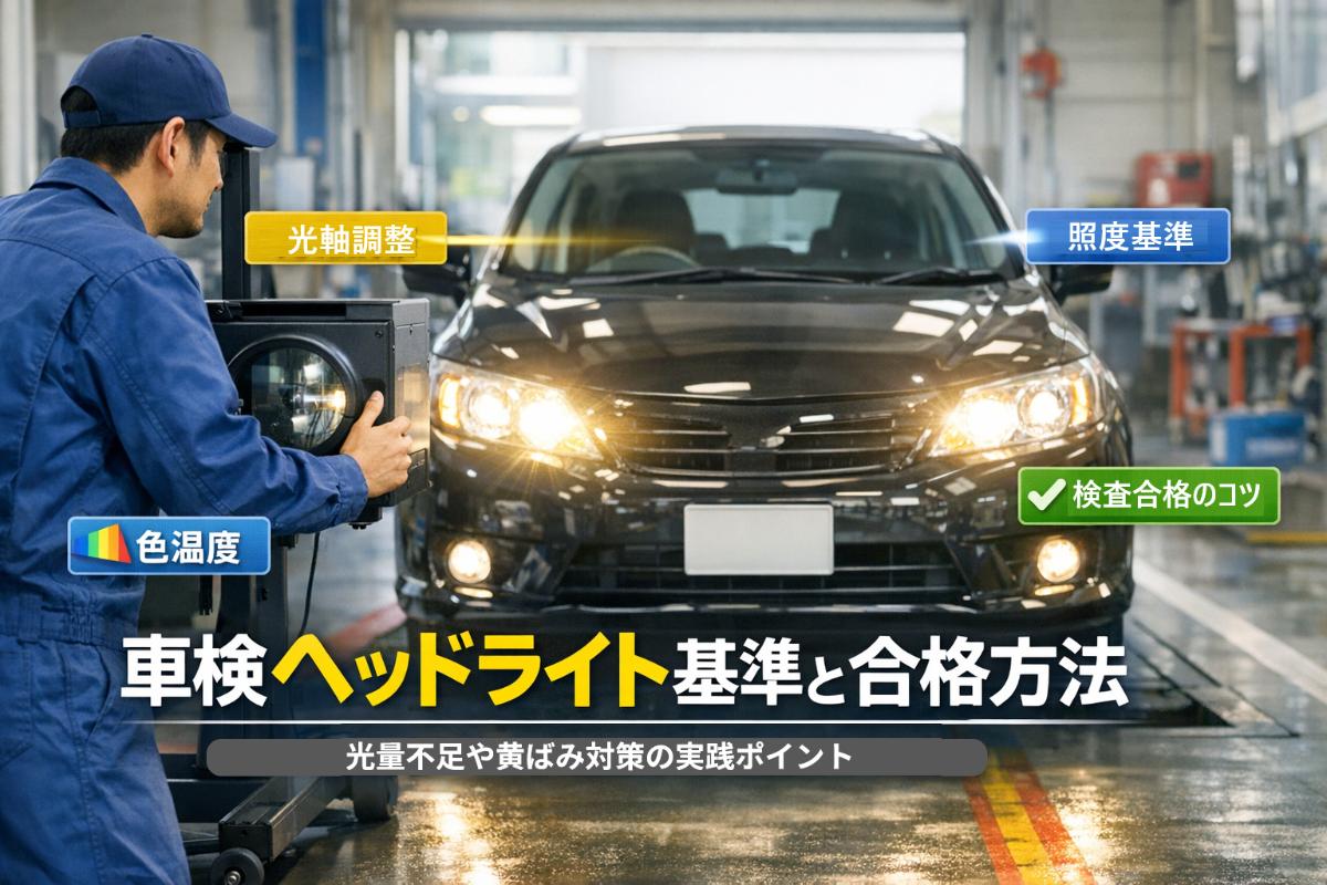 車検のヘッドライト検査の基準と合格方法を解説｜光量不足や黄ばみ対策 